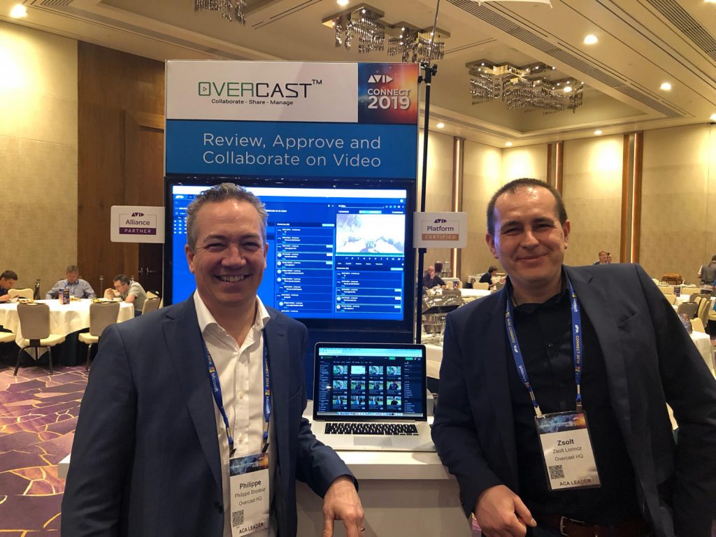 Overcast HQ CEO Philippe Brodeur and CTO Zsolt Lorincz at Avid Connect 2019 in Las Vegas