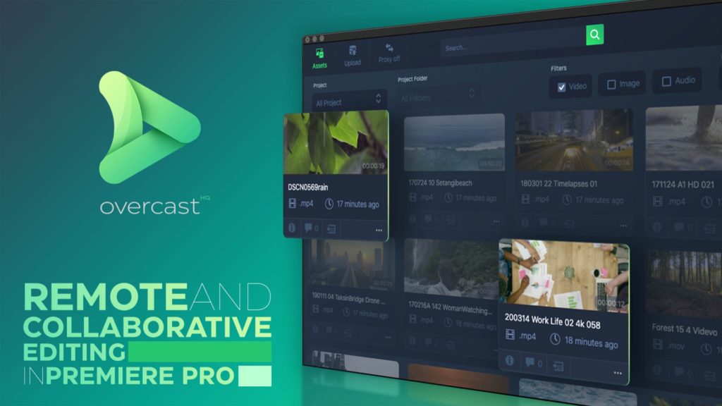 Adobe Premiere Pro Overcast panel video editing